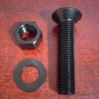 Tornillos de Cabeza Hexagonal CSK de Acero al Carbono de Alta Resistencia, Resistentes a la Corrosión, Grado 10.9, DIN7991, Acabado Negro, Suministro Personalizado