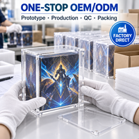 Boîte de rangement et de présentation en acrylique personnalisée pour cartes Elite Trainer, avec fermeture magnétique, protection et organisation – Portable pour la vente au détail
