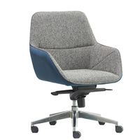 Chaise de hall d'hôtel empilable au design moderne et durable, revêtement en cuir microfibre, chaise de bureau avec base à 5 étoiles et roulettes pour chambre d'hôtes