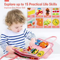 Vente flash - Tableau d'activités Montessori pour enfants de 1 à 4 ans, cadeaux pour garçons et filles, jouets sensoriels pour tout-petits de 1 à 3 ans, jouet éducatif pour l'autisme