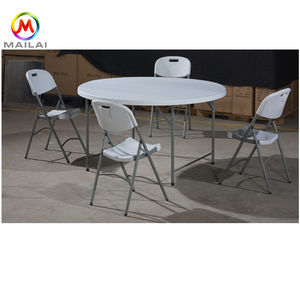 Mesa Plegable Redonda de Plástico para Banquetes, Bodas al Aire Libre y Comedor - Product Image 2