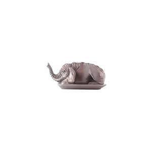 Pot à beurre carré en grès émaillé bleu gaufré personnalisé avec couvercle, écologique - Product Image 5