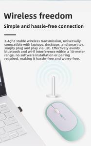 Souris sans fil Lulin, souris d'ordinateur silencieuse BT et 2.4G avec 1600 DPI, souris <span class=keywords><strong>de</strong></span> bureau ergonomique, souris portable et mignonne pour ordinateur portable/PC/<span class=keywords><strong>Mac</strong></span> - Product Image 3
