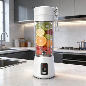 Robot culinaire pour bébé 5-en-1 de 400 ml, mixeur-presse-agrumes robuste sans BPA, alimentation USB/batterie, 1 vitesse, mode turbo, faible bruit, anti-fuite - Product Image 3