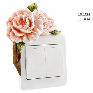 Artesanías creativas 3D, interruptor <span class=keywords><strong>de</strong></span> resina, pegatinas decorativas <span class=keywords><strong>de</strong></span> <span class=keywords><strong>pared</strong></span>, sala <span class=keywords><strong>de</strong></span> estar, dormitorio, enchufe, cubierta protectora, flor <span class=keywords><strong>de</strong></span> dibujos animados, seta - Product Image 5