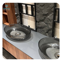 Planche en surface solide acrylique en pierre artificielle de style moderne, découpe personnalisée, épaisseur sur mesure pour îlot de cuisine et comptoir