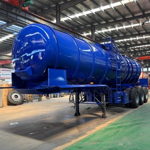 Semi-remorque citerne à soude caustique de 20 000 litres, 3 essieux, pour produits chimiques dangereux, avec réservoir en acier inoxydable et revêtement PE - Product Image 2