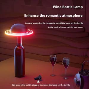 Lampe de table Planète, Veilleuse USB Rechargeable, Lampe de chevet en forme de verre à vin, Décoration 3D Lune, Lumière d'ambiance pour la maison, la chambre, Cadeau - Product Image 2