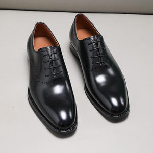 Zapatos de boda modernos de cuero genuino hechos a mano, cómodos y transpirables, con estilo formal y suela impermeable. - Product Image 1