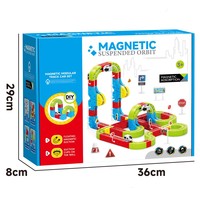 149 pièces de jouets de voitures sur rail magnétique pour tout-petits, circuit de course flexible, assemblage DIY, ensembles de trains orbitaux électriques avec batterie au lithium