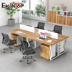 Mesa de ordenador de escritura Ekintop, cubículos de centro de llamadas desmontables, muebles de oficina, escritorio de partición de oficina, cubículo, escritorio de estación de trabajo