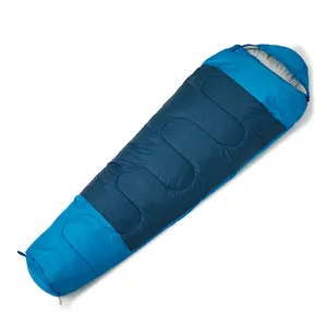 Individuelles Logo Bestbewertete Kaltwetter flauschige hohle Ballaststofffüllung Outdoor-Mummy Synthetischer Schlafsack für Camping Sport bei Chill