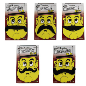 Accessori per Spettacoli di Halloween, Divertenti Baffi Finti in Tessuto, Realistici Neri per Feste in Maschera per Bambini - Product Image 1