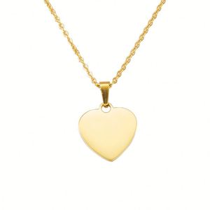 Collar con Colgante de Corazón Grabado para el Día de San Valentín, Cadena de Acero Inoxidable de Titanio para Mujer, Alta Calidad - Product Image 1