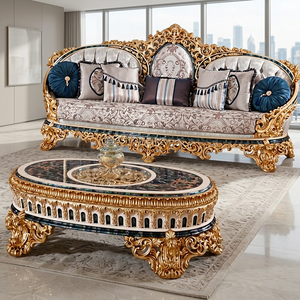 Teakwood <b>Antique</b> Gold Three Seater <b>Sofa</b> Premium Teakwood <b>Antique</b> Gold Three Seater Handmade Solid Wood Luxury Seating Furniture - Product Image 5