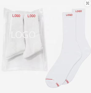 Chaussettes de sport personnalisées avec logo blanc Hane Crew Socks - Product Image 3