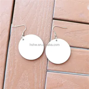 Boucles d'oreilles blanches Sublimation, pour bijoux en bois, fabrication artisanale, livraison gratuite