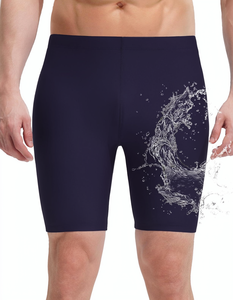 Men's Low Washed Swimming <b>Trunks</b> <b>Boxer</b> <b>Trunks</b> Quick Dry Spandex/Nylon Drawstring Closure Fashionable Back Bag Design Beach Pants - Product Image 1