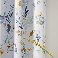 Store en tissu pour bureau à ouverture et fermeture, avec motif floral 3D peint par pulvérisation, échelle intégrée, rideau en corde et fixation par crochet