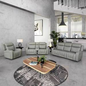Sillón reclinable eléctrico moderno superventas con carga inalámbrica Bluetooth, cuero sintético duradero, madera extensible, plegable - Product Image 5