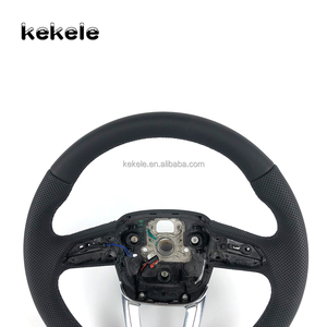 Volant de direction personnalisé en fibre de carbone et cuir, accessoires de voiture pour <span class=keywords><strong>Audi</strong></span> A6 A7 A8 S6 S7 S8 RS6 RS7 <span class=keywords><strong>SR</strong></span> - Product Image 2