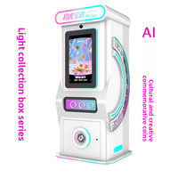Distributeur automatique de pièces commémoratives, de médailles de musée et d'autocollants de réfrigérateur, avec écran tactile IA et paiement par carte à glissière