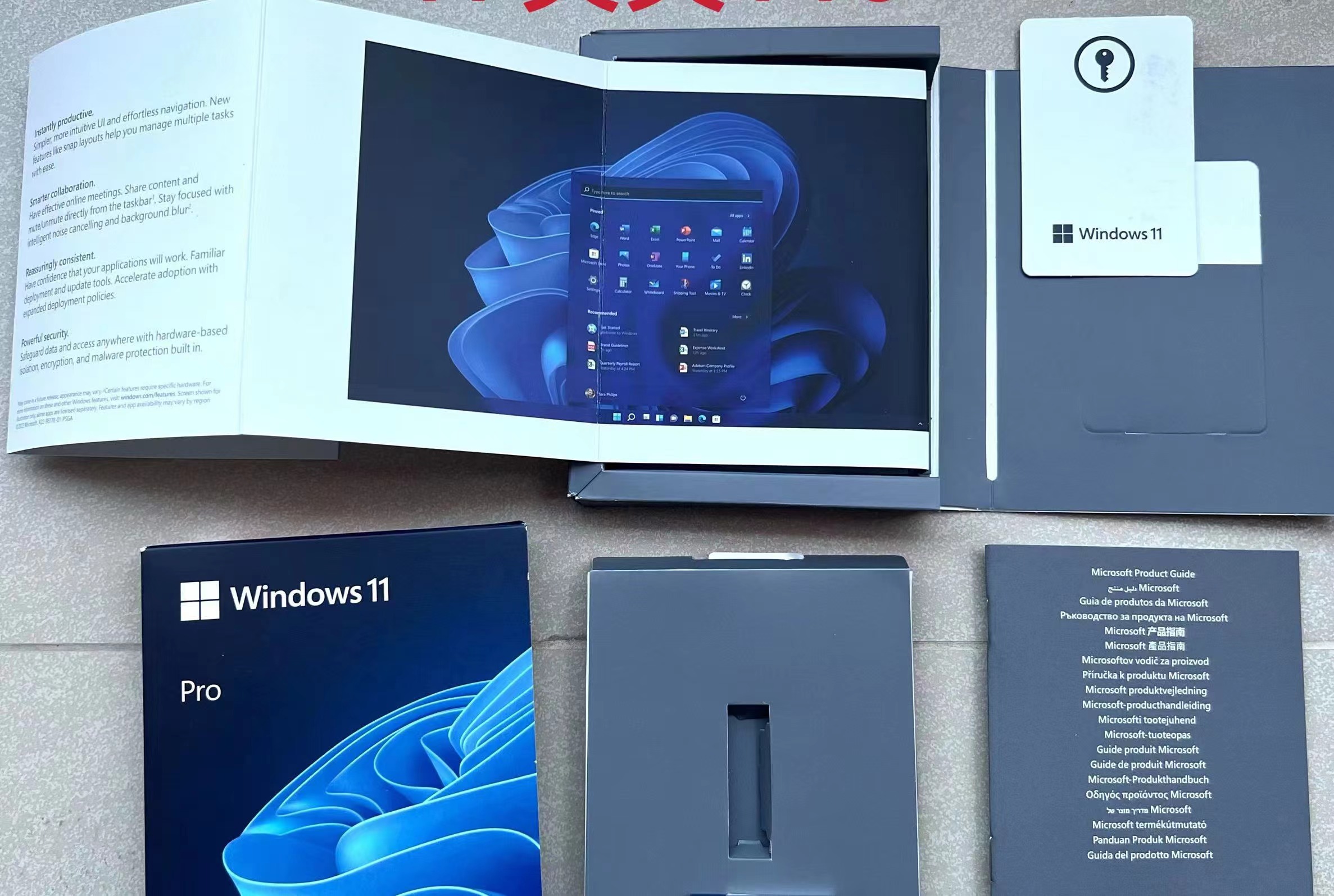 Windows 11 Pro Multi-language Usb Flash Drive Box & Key