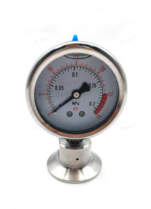 스테인레스 스틸 트라이 클램프 엔드 다이어프램 압력 게이지 0-30psi - Product Image 3