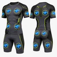 Combinaison d'entraînement EMS sans fil intelligente avec contrôle par application, conception à électrodes sèches et compression pour l'entraînement et la récupération musculaire du corps entier
