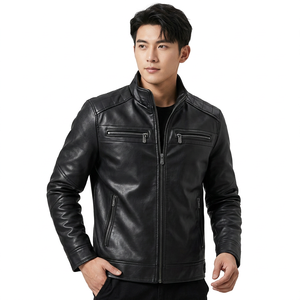 Chaqueta de Motociclista Casual para Hombre, Nueva Colección 2025, Cuello Alto, Tejido de Lana/Nylon, Ecológica, para Invierno - Product Image 2