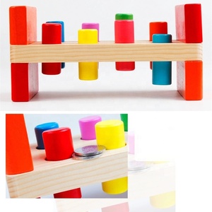 Giocattolo di legno per i Bambini giocare giocattoli Educativi di legno bussare gioco Martellante Bench mucchio banco Bussare Martello Giocattolo - Product Image 3