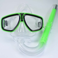 Masque de plongée avec tube d'inhalation-exhalation, lunettes de natation à monture large, masques de natation pour adultes et enfants