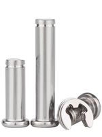 304 Stainless Steel Clevis Pins Cylindrical Shaft Snap Ring Locating Flat Head Grooved Hinge Cylinder Position E Clip Retaining