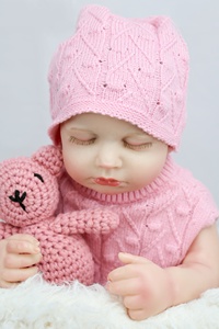 Muñecos Bebé <span class=keywords><strong>Reborn</strong></span> Realistas Levi de 16 Pulgadas Como Bebés Recién Nacidos de Silicona Suaves y Cómodos Niño o Niña Durmiendo Bebé <span class=keywords><strong>Reborn</strong></span> de la Vida Real - Product Image 5