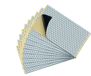 Automotive Soundproofing <strong>Mat</strong> -- Aluminum Foil Butyl Rubber Insulation Sheet for Car Doors, <strong>Floors</strong>, and Trunks