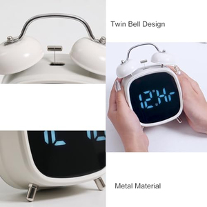 Multi-function Digital Desk <b>Clock</b> Twin Bell Alarm <b>Clock</b> <b>LED</b> Digital Table Alarm <b>Clock</b> - Product Image 3