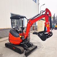 Mini-excavatrice 2,5 tonnes avec moteur Kubota EPA Euro 5, livraison gratuite, pour usage agricole et domestique, également disponible en versions 1 et 2 tonnes