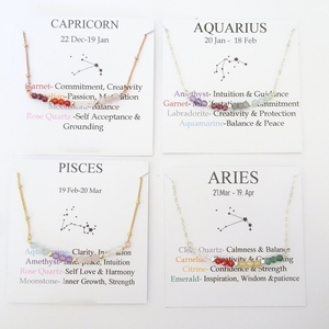 Collar Zooying de cristal del zodiaco, collar de piedra natal, Collar personalizado para dama de honor, joyería delicada de piedras preciosas naturales - Product Image 4