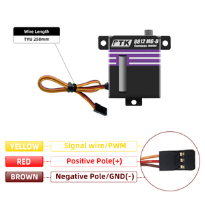 Servomoteur numérique haute performance PTK 8812 MG-D 15kg à engrenages métalliques pour modèles RC, avions DIY, ailes fixes, unisexe, 14 ans et plus, directement de l'usine - Product Image 4