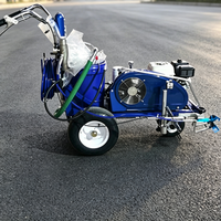 Machine de marquage routier à pulvérisation à froid manuelle, débit de 6 L/min, pour le traçage des lignes de parking