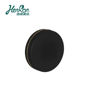 Boîtier <span class=keywords><strong>compact</strong></span> cosmétique rond vide en plastique noir emballage en poudre étui <span class=keywords><strong>compact</strong></span> à poudre pressé pour cosmétique - Product Image 4