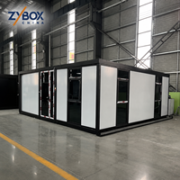 Cabine modulaire extensible en acier galvanisé, étanche et isolée thermiquement, pour villa, bureau ou appartement en extérieur