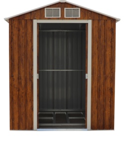 Rangement d'outils galvanisé facile à assembler <span class=keywords><strong>Abri</strong></span> <span class=keywords><strong>de</strong></span> <span class=keywords><strong>jardin</strong></span> Grain <span class=keywords><strong>de</strong></span> bois Pression Nature <span class=keywords><strong>Porte</strong></span> <span class=keywords><strong>coulissante</strong></span> Toit pour rangement extérieur - Product Image 1