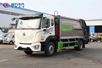 Camion compacteur de déchets diesel 4x2 robuste avec boîte de vitesses manuelle et chargement arrière automatique pour une collecte efficace des déchets communautaires