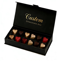 Boîte cadeau de luxe en gros, étanche, pour chocolats, avec pelliculage mat, personnalisable, vide, avec estampage à chaud et dorure à chaud
