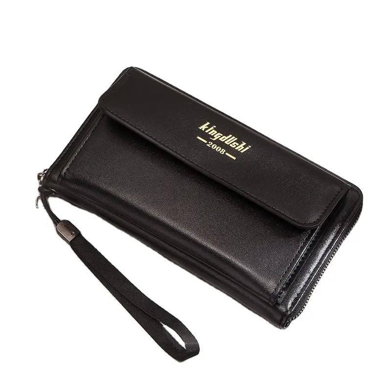 Men's Long Wallet Korean Version Single Zipper Large Capacity Hand Bag Men's Fashion All-Match Mobile Phone practical Wallet