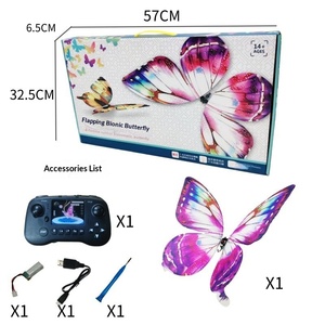 รีโมทคอนโทรล 2.4G ผีเสื้อไบโอนิคควบคุมการบินด้วยเซ็นเซอร์แรงโน้มถ่วง ของเล่นบินได้หลากสีสัน พร้อมกล้องถ่ายภาพทางอากาศ ระยะบิน 50 เมตร - Product Image 6