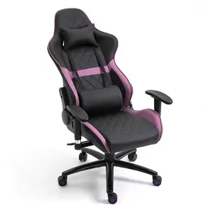 Cadeira ergonômica personalizada para jogos de corrida esportiva eletrônica cadeira giratória para jogos em couro