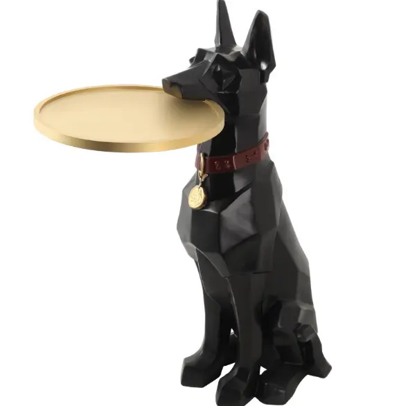 Nordic Luxe Landing Hond Ornamenten Creatieve Grote Dier Multifunctionele Opslag Woonkamer Koffietafel Thuis Zachte Decoratie