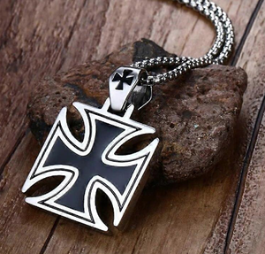 Buen diseño 316 L de acero inoxidable clásico Caballeros Templarios Cruz colgante collar Simple Cruz collar Venta caliente collar - Product Image 4